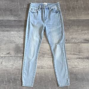 Pistola Aline Skinny Light Blue Jean Women 28 (27X27) High Rise Distressed Denim